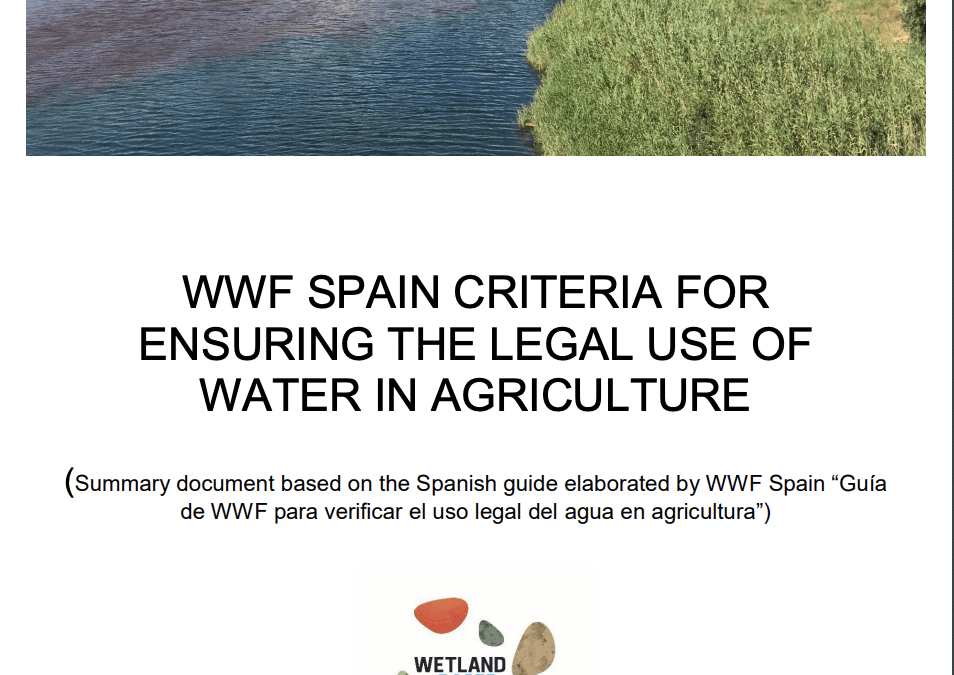 Legal use of water in agriculture